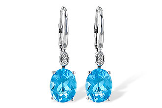 L226-45098: EARR 3.70 TW BLUE TOPAZ 3.75 TGW (9x7MM BT)