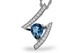L310-92398: NECK 1.04 LONDON BLUE TOPAZ 1.23 TGW (8x6MM)