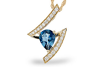 L310-92398: NECK 1.04 LONDON BLUE TOPAZ 1.23 TGW (8x6MM)