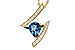 L310-92398: NECK 1.04 LONDON BLUE TOPAZ 1.23 TGW (8x6MM)