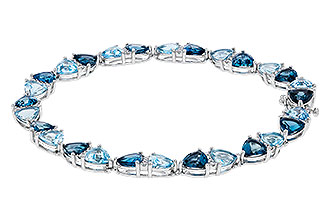 L310-93334: BRACELET 12.20 BLUE TOPAZ 12.50 TGW (7")
