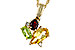 L310-94216: NECKLACE .79 SEMI PREC (CIT,PER,GAR) .82 TGW