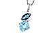 L310-95098: NECKLACE 2.37 TW BLUE TOPAZ 2.40 TGW