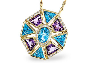 L310-95134: NECKLACE 4.47 SEMI-PREC (BT & AMY) 4.65 TGW