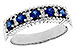 L310-99707: LDS WED RG .64 TW SAPPHIRE .76 TGW