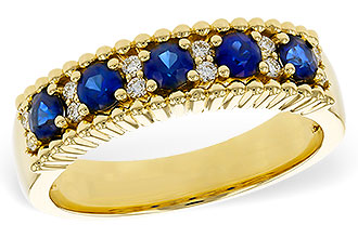 L310-99707: LDS WED RG .64 TW SAPPHIRE .76 TGW