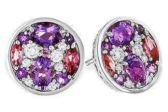 L310-99725: EARR .82 TW SEMI-PRECIOUS (P.TOUR, AMY) .98 TGW