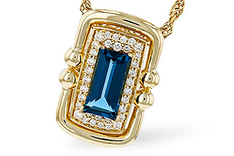 L311-82407: NECK .84 LONDON BLUE TOPAZ .96 TGW (8x4MM LBT)