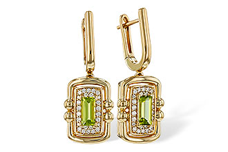 L311-82416: EARRINGS .71 TW PERIDOT .88 TGW (6x3MM PER)