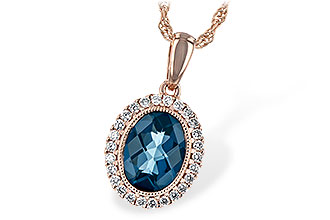 M225-46925: NECK 1.28 LONDON BLUE TOPAZ 1.41 TGW