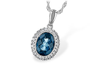 M225-46925: NECK 1.28 LONDON BLUE TOPAZ 1.41 TGW