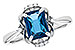 M309-12398: LDS RG 1.70 LONDON BLUE TOPAZ 1.76 TGW