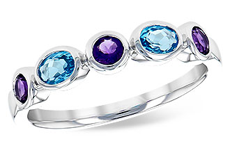 M309-12407: LDS RG .65 SEMI-PRECIOUS TW (AMY,BLUE TOPAZ)