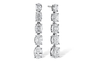 M310-06934: EARRINGS 1.90 TW OVAL DIAMONDS