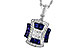 M310-07834: NECK .85 TW SAPPHIRE 1.10 TGW