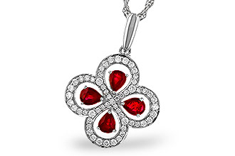 M310-93325: NECKLACE .68 RUBY TW .96 TGW