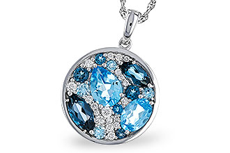 M310-95125: NECKLACE 2.31 TW BLUE TOPAZ 2.48 TGW