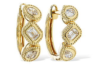 M310-98807: EARRINGS .42 TW FANCY CUT DIAS